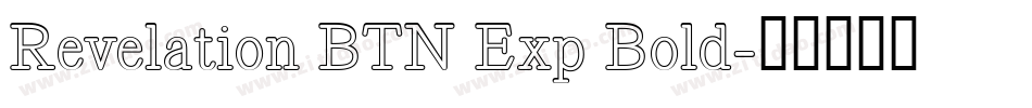 Revelation BTN Exp Bold字体转换